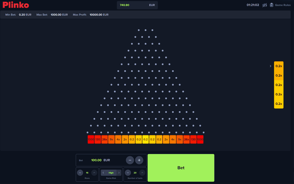 Krypto plinko: Zagraj w Plinko online w kasynie Winz